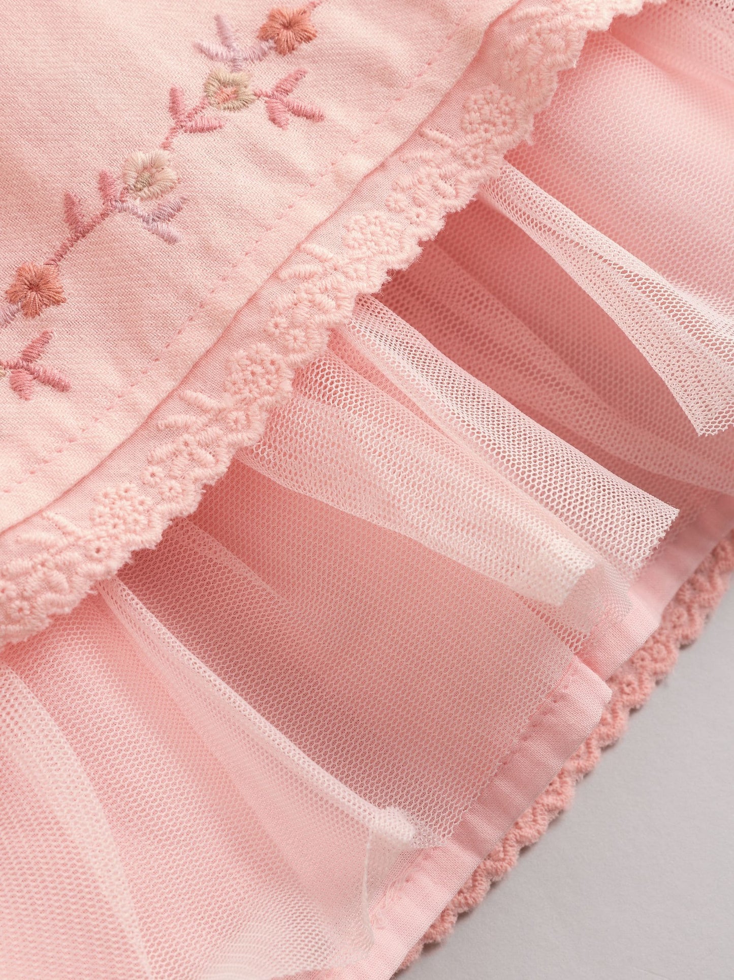 Pink Baby Embroidered Dress (0mths-2yrs)