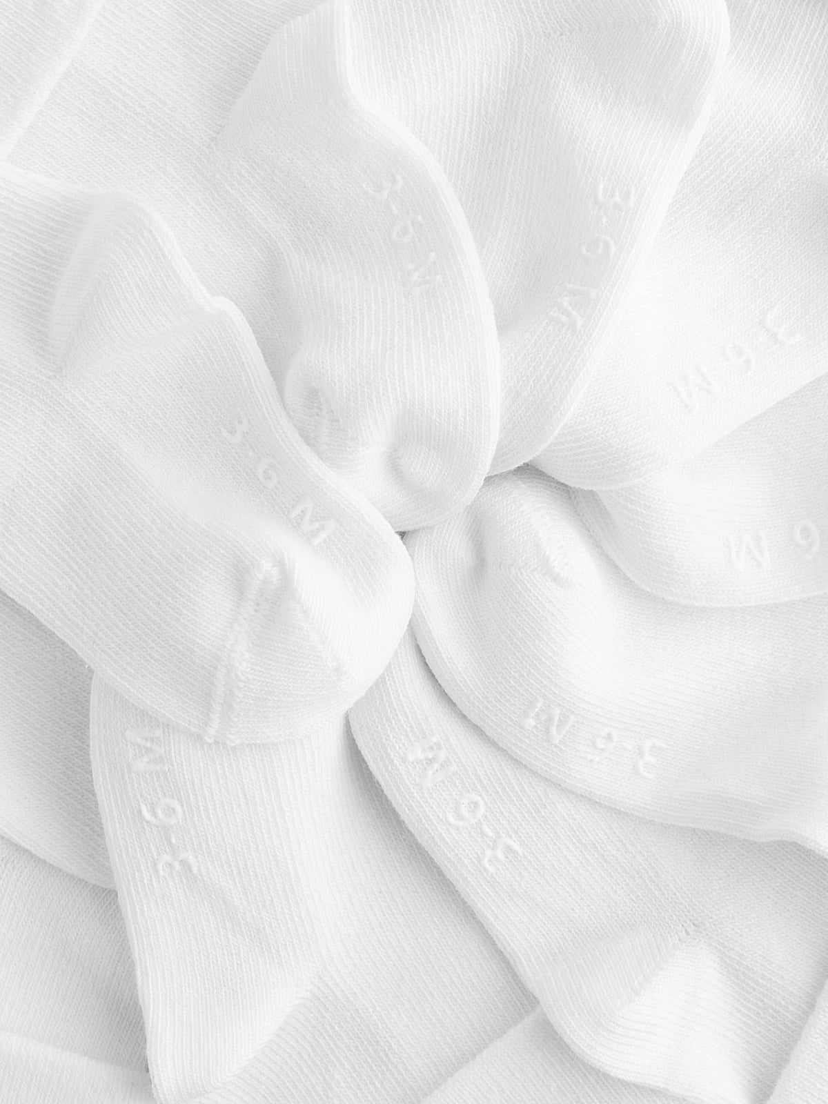 White Roll Top Baby Socks 10 Pack - image 2
