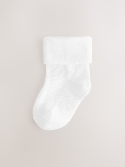 White Roll Top Baby Socks 10 Pack - image 4