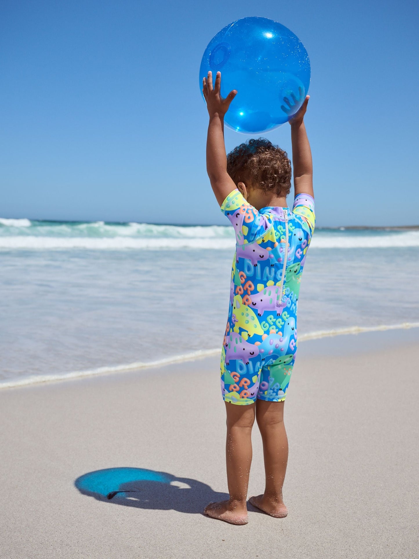 Blue Dinosaur Sunsafe All-In-One Swimsuit (3mths-7yrs)