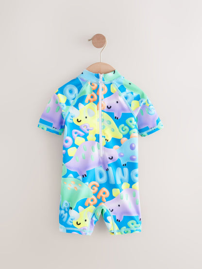 Blue Dinosaur Sunsafe All-In-One Swimsuit (3mths-7yrs)