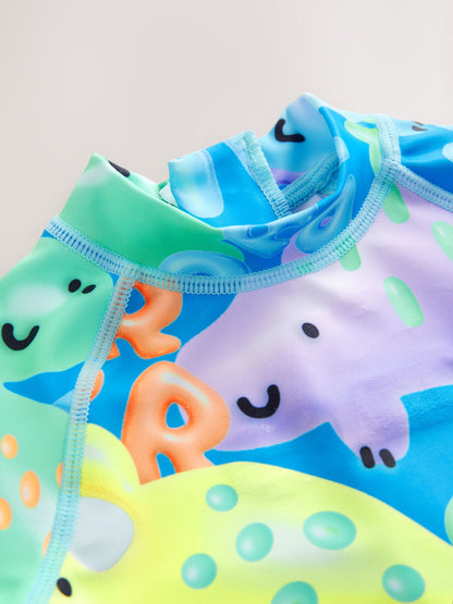 Blue Dinosaur Sunsafe All-In-One Swimsuit (3mths-7yrs)