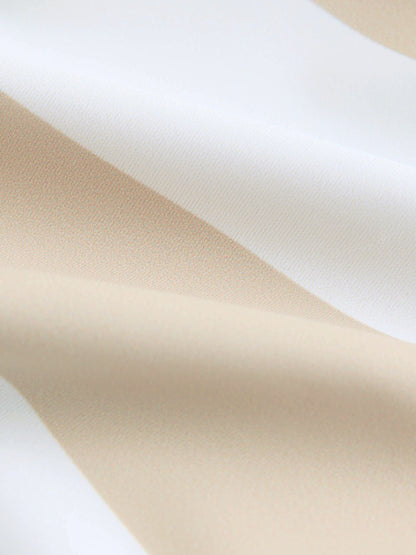 Neutral White Stripe Sunsafe All-In-One Swimsuit (3mths-7yrs)