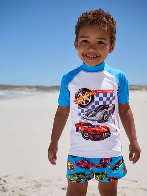 Dsiney Kidz - Hot Wheels Rash Vest and Swim Shorts Set (3mths-7yrs) image 1