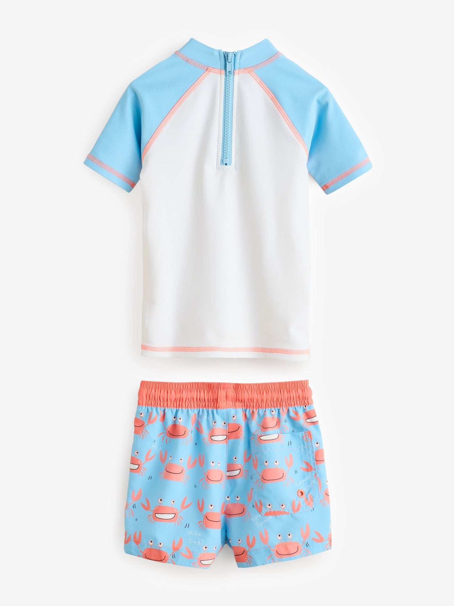Blue White Crab Rash Vest and Shorts Set (3mths-7yrs) image 8
