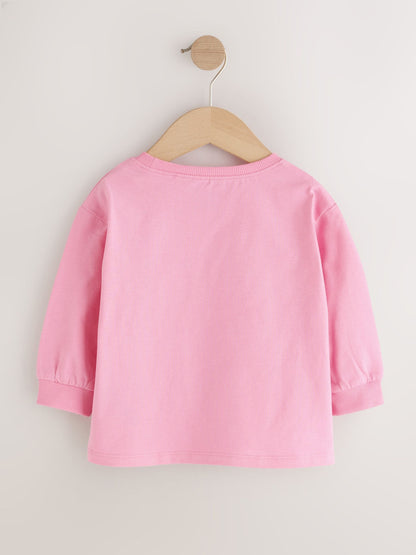 Pink Bow Applique Long Sleeve Top (3mths-7yrs) - image 2
