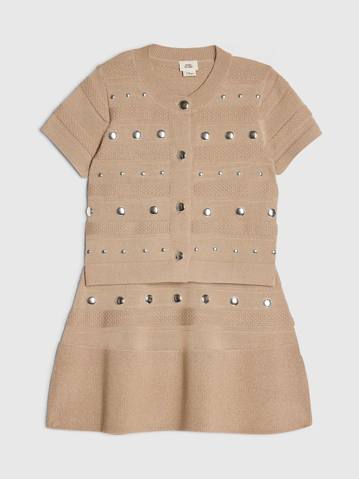 Dsiney Kidz - River Island Brown Studded Top & Skirt Set image 1