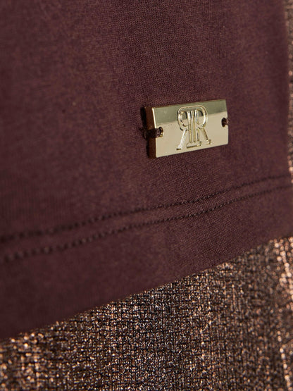 Dsiney Kidz - River Island Brown Metallic Asymmetric Top &  Trouser Set image 4