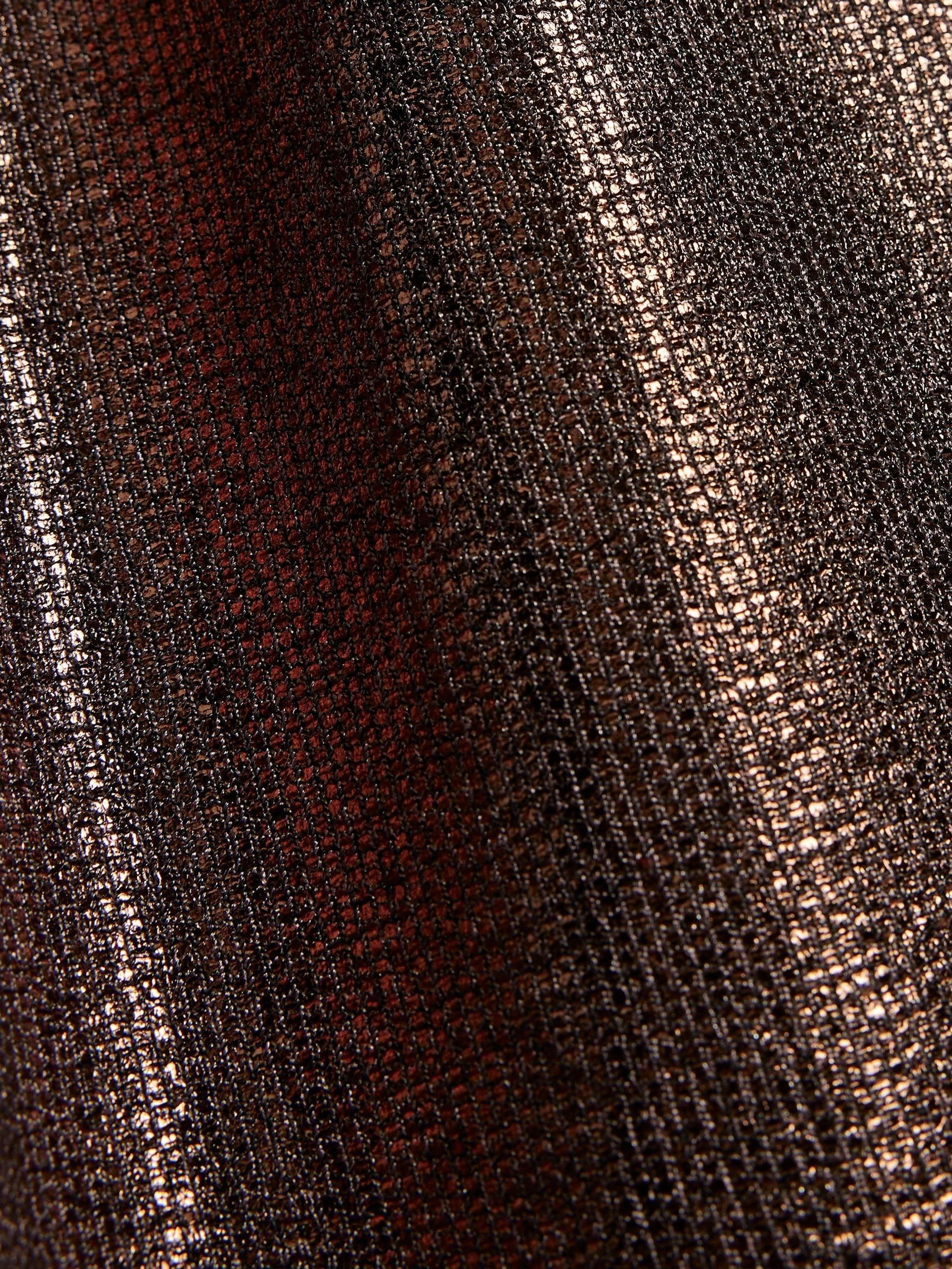 Dsiney Kidz - River Island Brown Metallic Asymmetric Top &  Trouser Set image 5