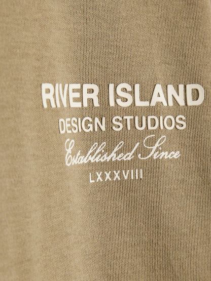 Dsiney Kidz - River Island Brown River Branded T-Shirt & Short Set image 3