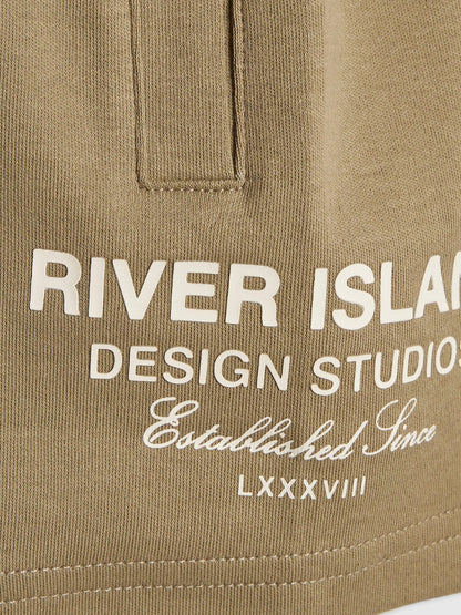 Dsiney Kidz - River Island Brown River Branded T-Shirt & Short Set image 4