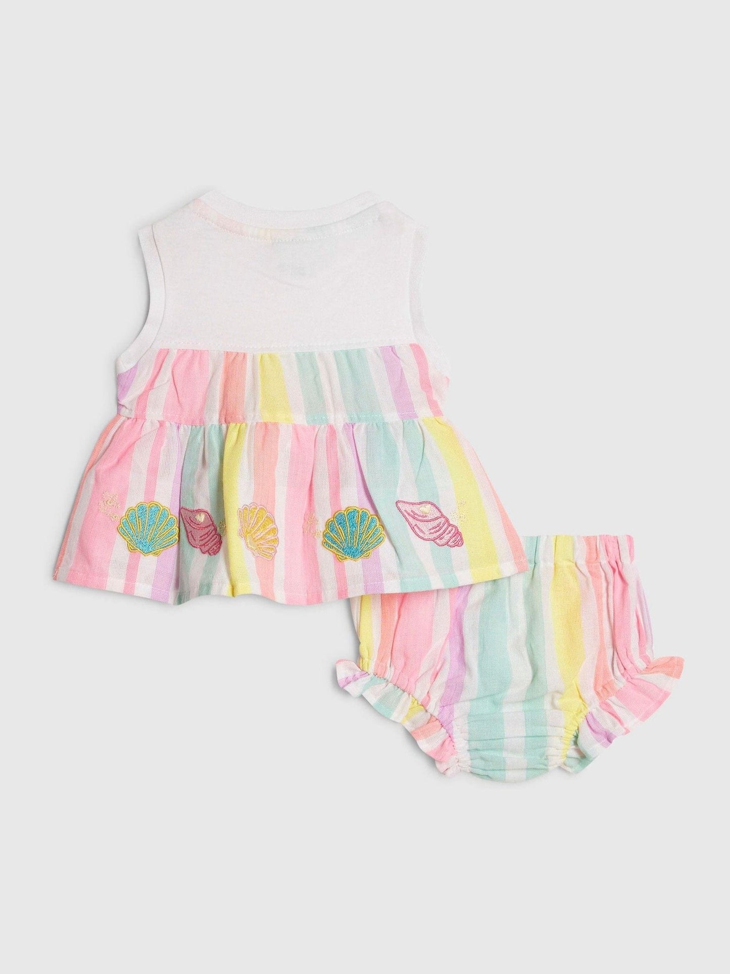 River Island Pink Bloomer Stripe Top & Short Set image 3
