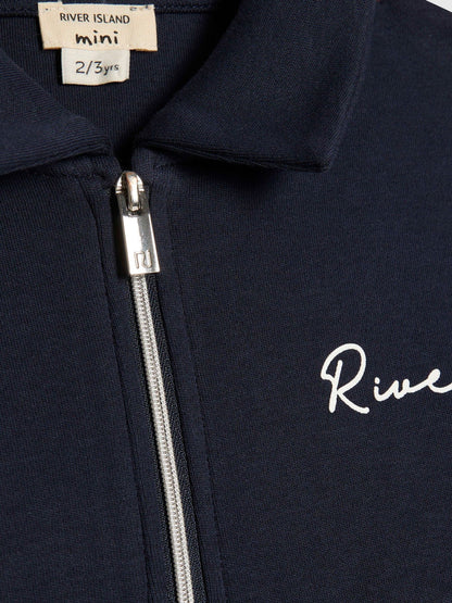 Dsiney Kidz - River Island Blue Logo Polo Shirt & Short Set image 4