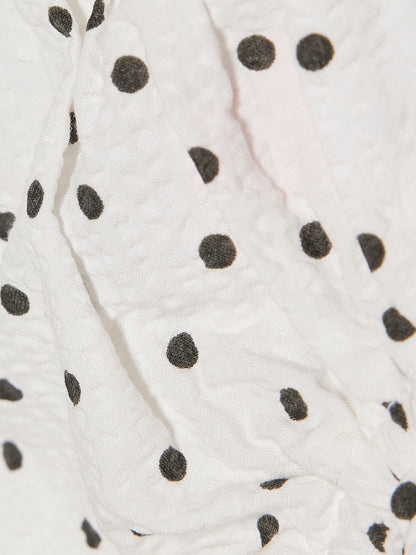 River Island White Bloomer Polka Dot Top & Short Set image 5