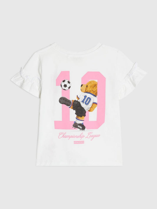 Dsiney Kidz - River Island White World Cup Bear T-Shirt image 1