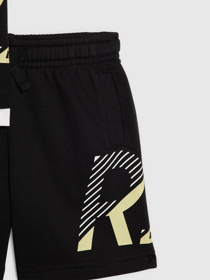 Dsiney Kidz - River Island Black River Athelesuire T-Shirt & Short Set image 5