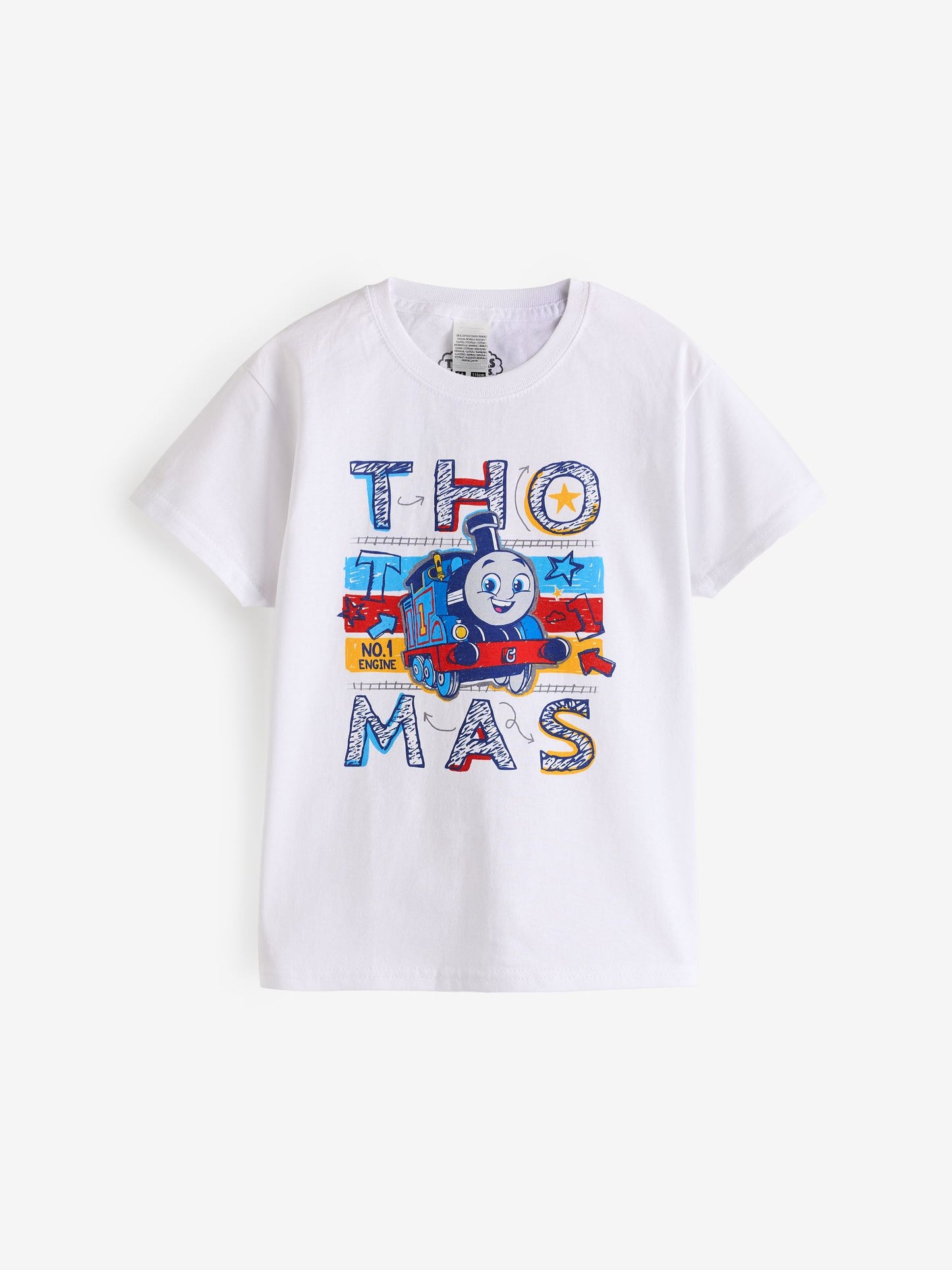 Vanilla Underground White 100% Cotton Thomas and Friends T-Shirt image 1