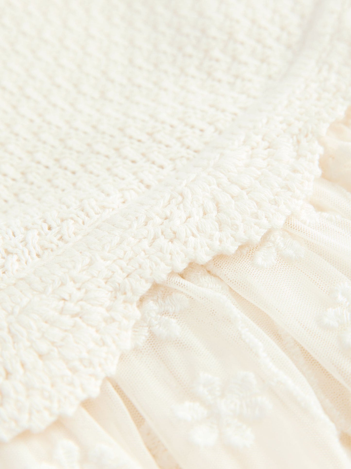 Ecru White Occasion Knit Dress (3mths-10yrs) image 6