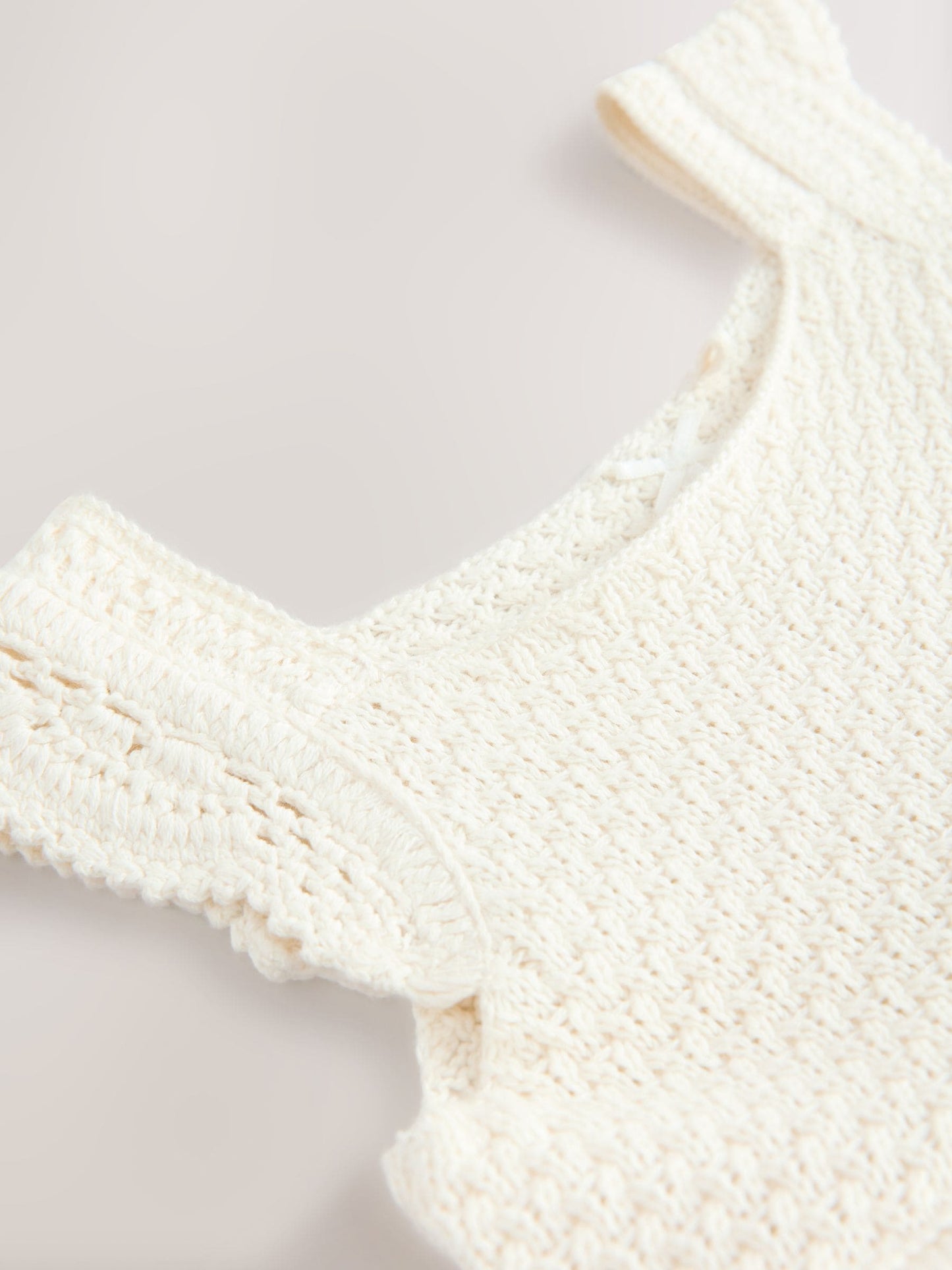 Ecru White Occasion Knit Dress (3mths-10yrs) image 7