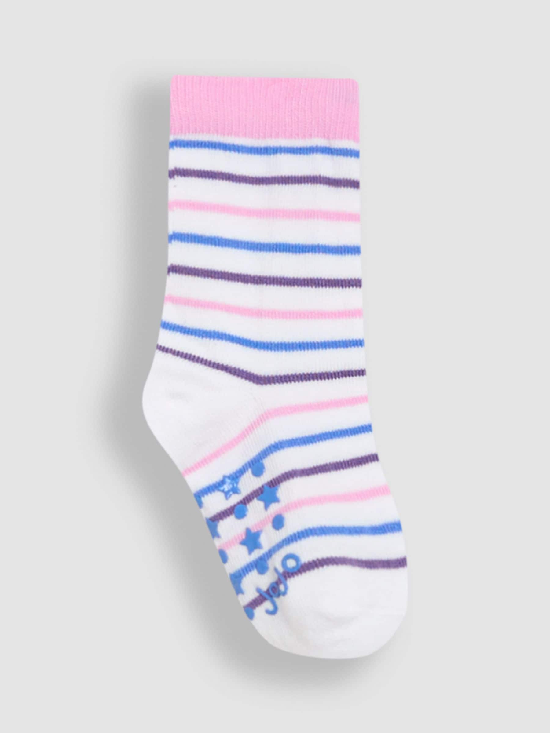 JoJo Maman Bébé Blue Cotton Socks 3 Pack image 4