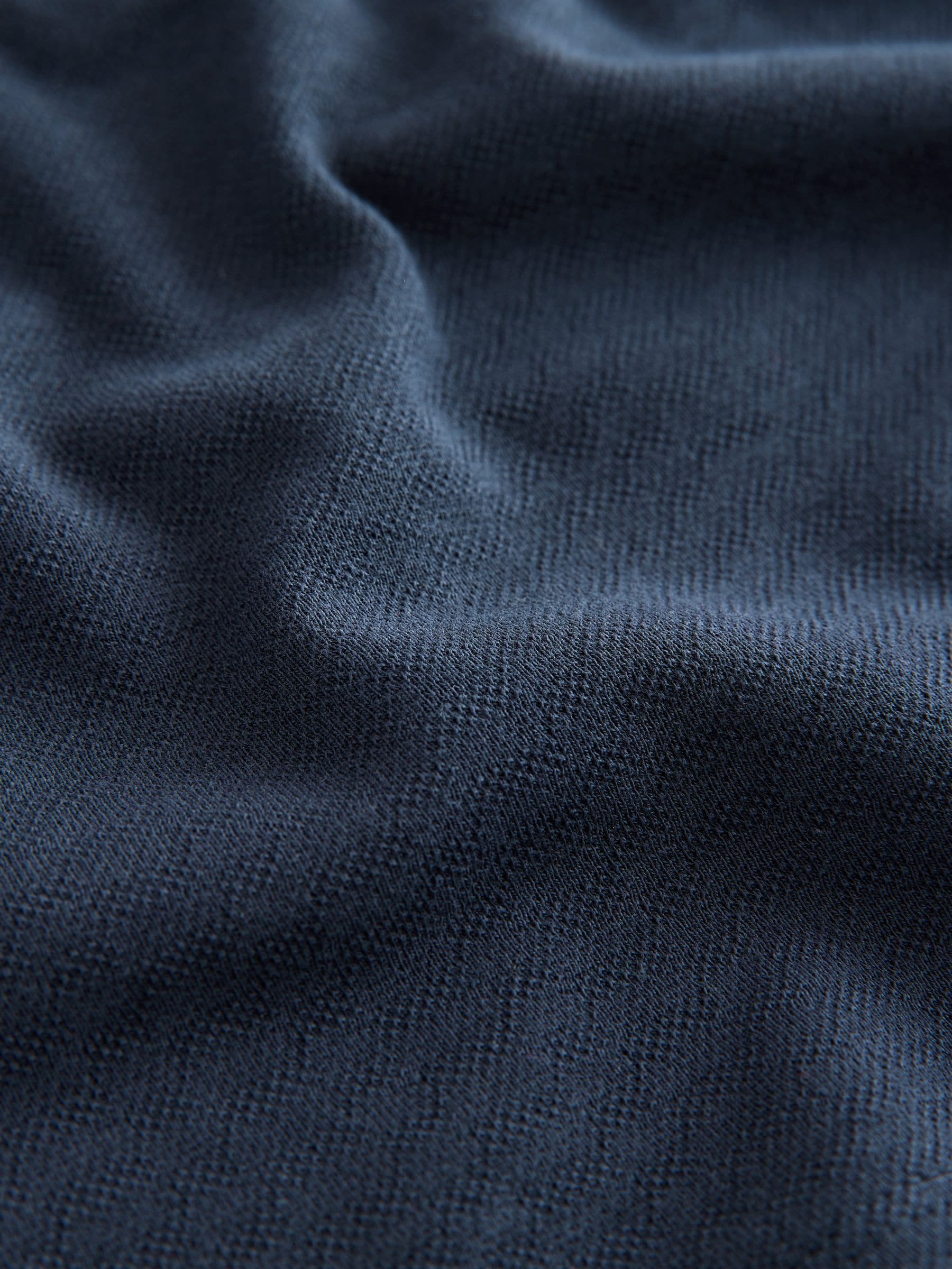 Navy Textured Short Sleeve Polo Shirt And Shorts Set (3mths-7yrs) image 8