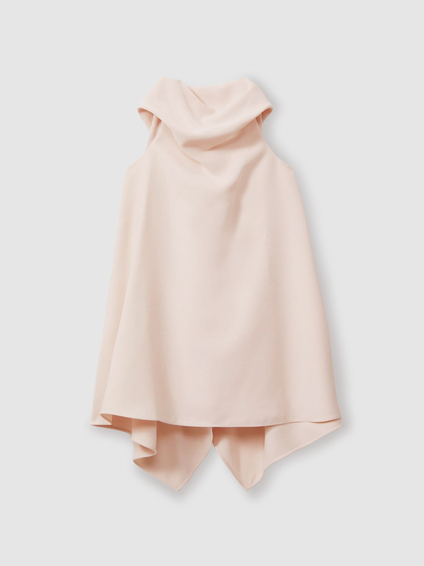 Reiss Pink Shauna High-Neck Drape Back Dress image 2