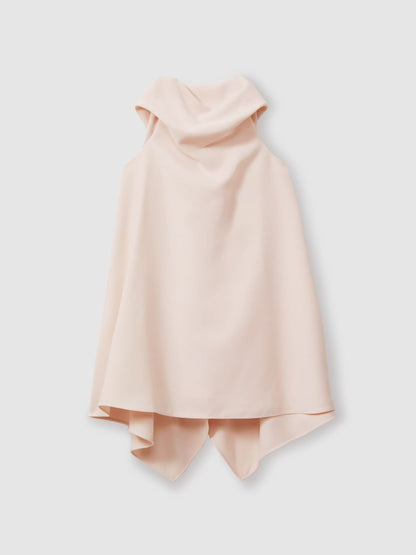 Reiss Pink Shauna High-Neck Drape Back Dress image 2