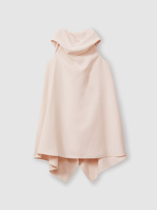 Reiss Pink Shauna High-Neck Drape Back Dress image 2