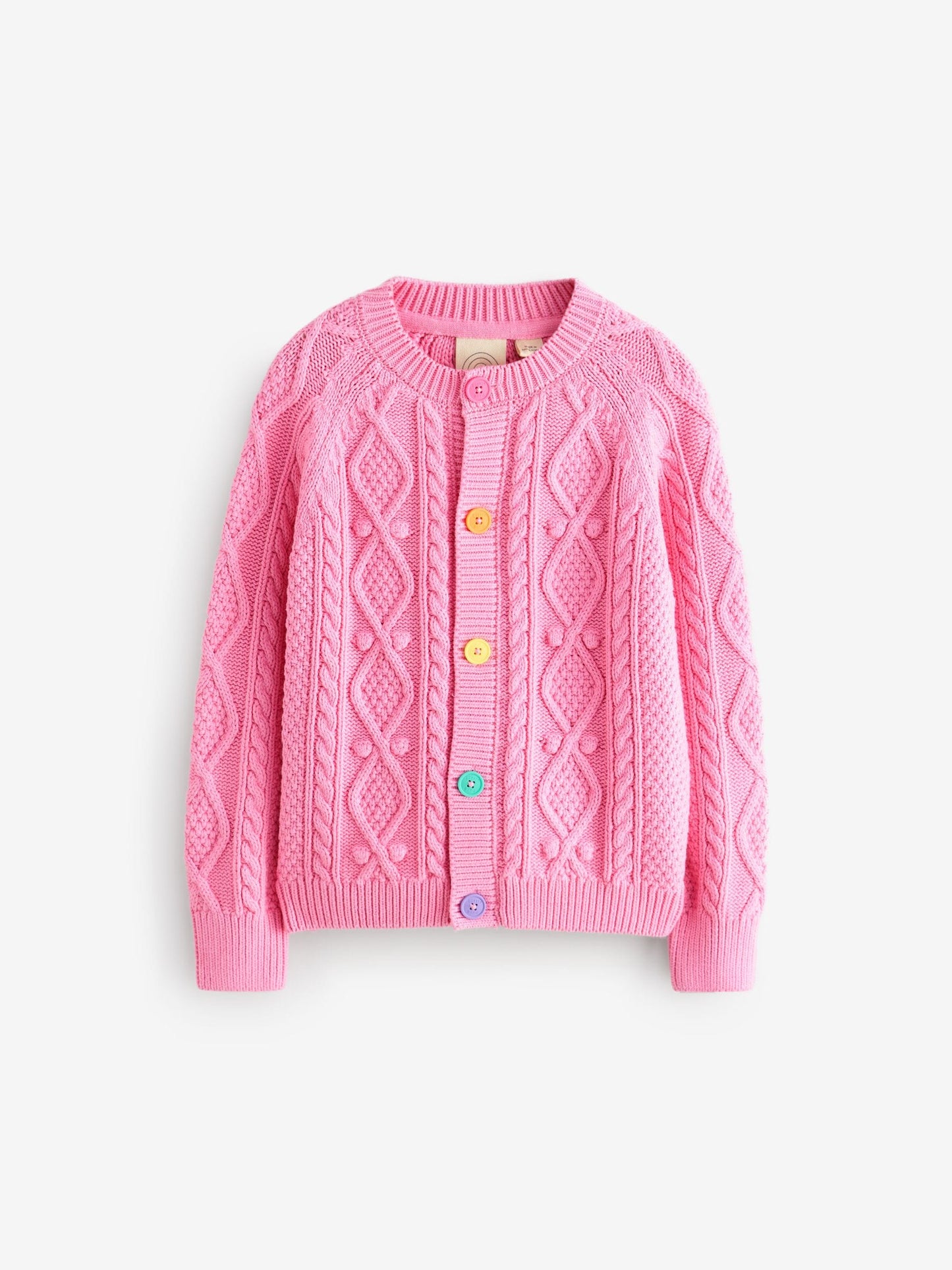 Dsiney Kidz - Little Bird by Jools Oliver Pink Knitted Cable Cotton Cardigan image 1