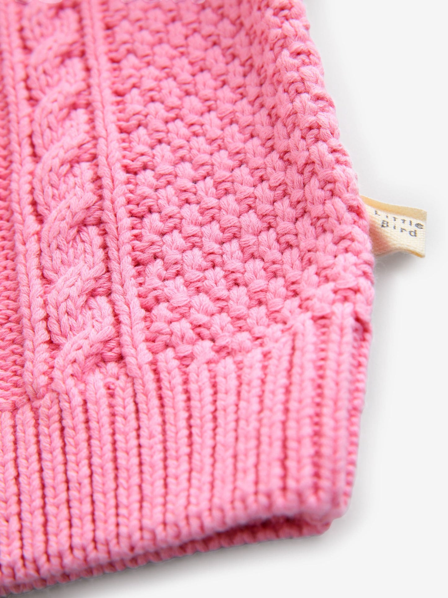 Dsiney Kidz - Little Bird by Jools Oliver Pink Knitted Cable Cotton Cardigan image 10