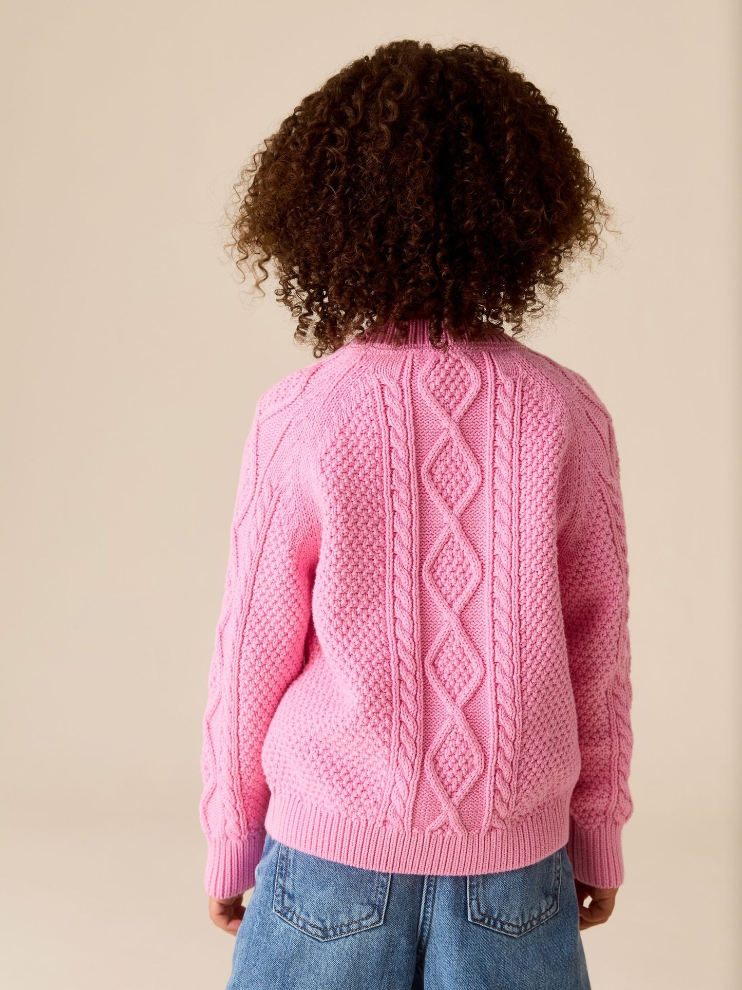 Dsiney Kidz - Little Bird by Jools Oliver Pink Knitted Cable Cotton Cardigan image 5