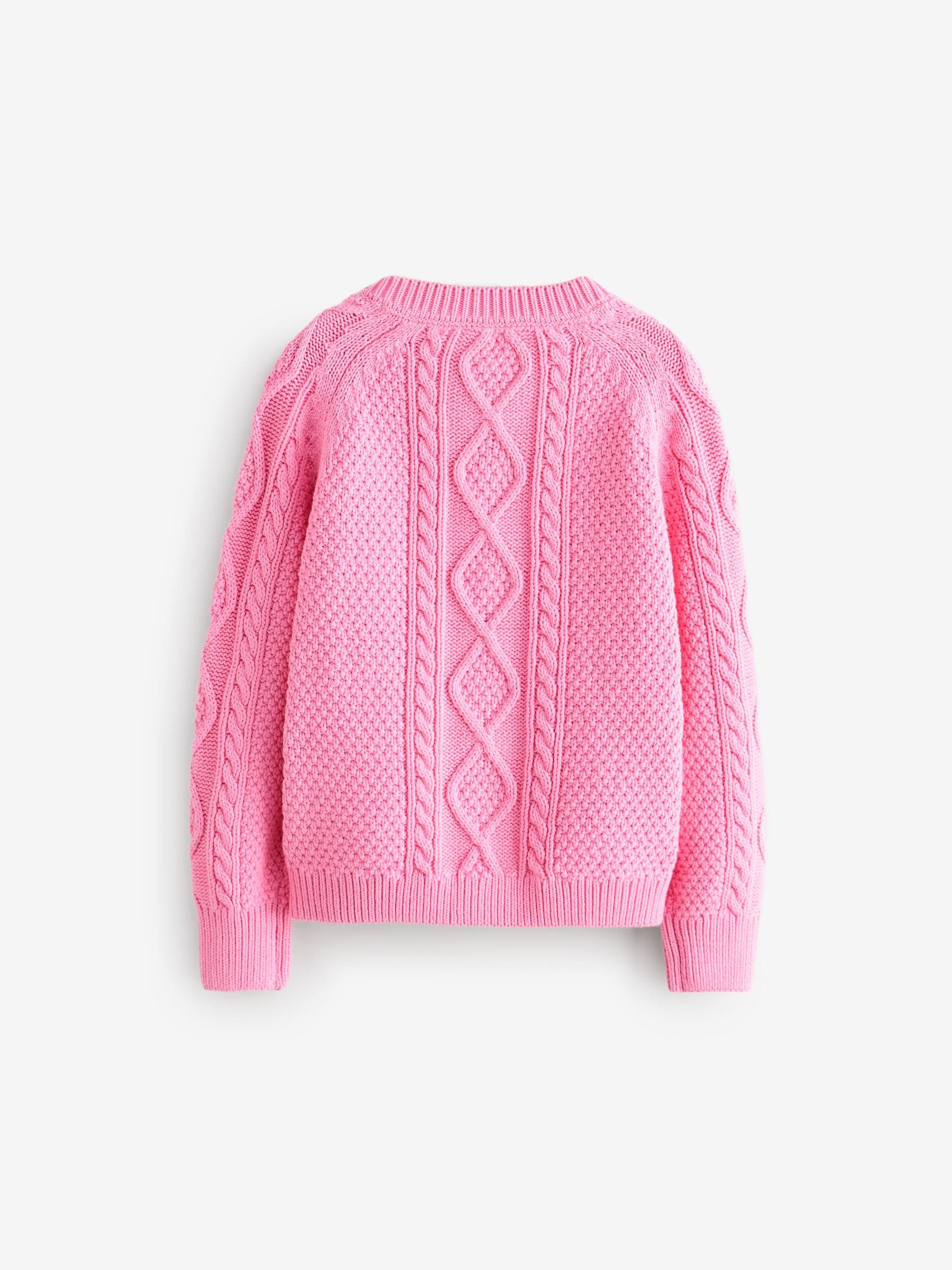 Dsiney Kidz - Little Bird by Jools Oliver Pink Knitted Cable Cotton Cardigan image 7