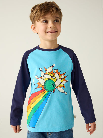 Dsiney Kidz - Little Bird by Jools Oliver Blue/White 100% Cotton Long Sleeve Colourful T-Shirt image 1