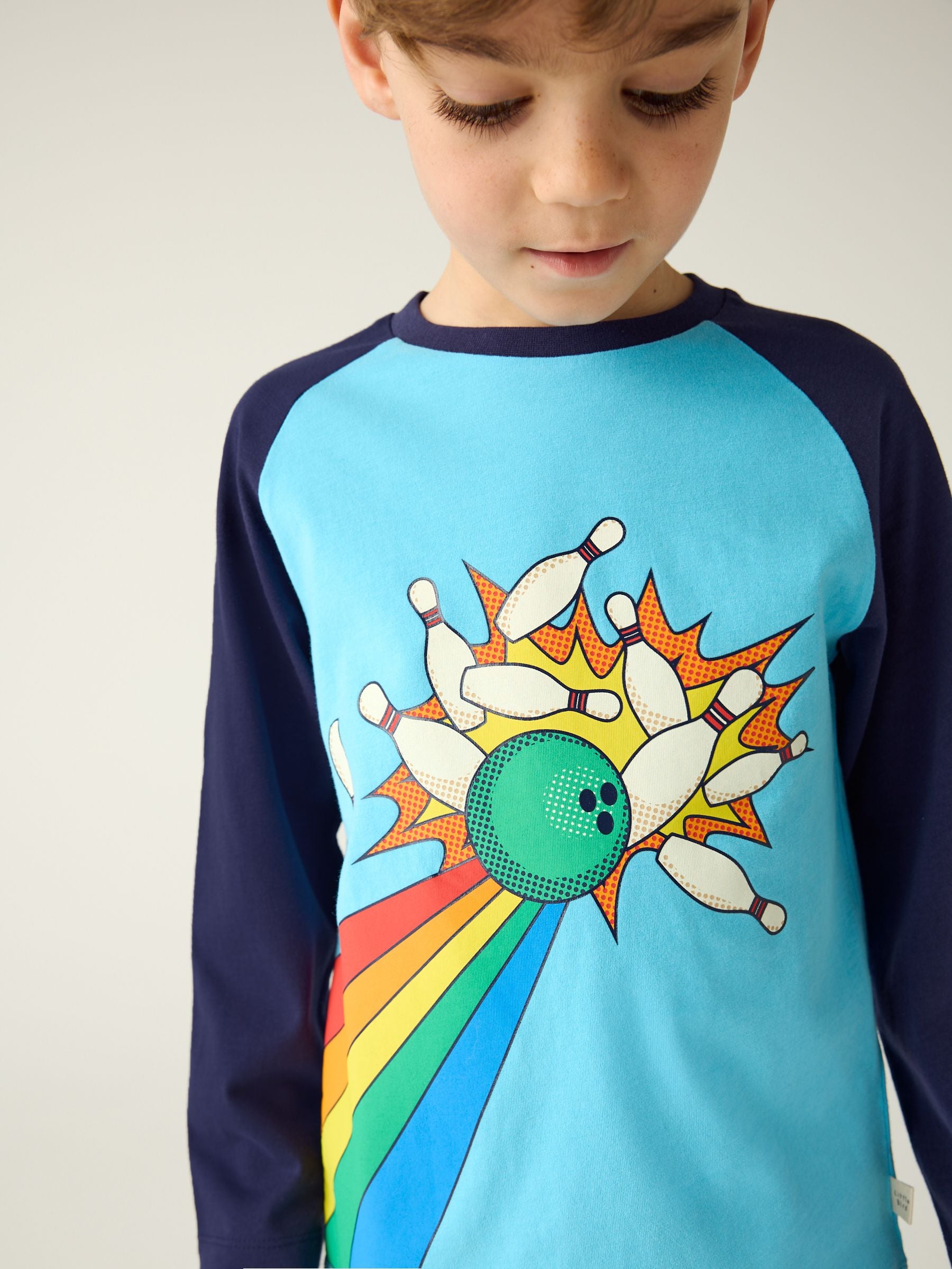 Dsiney Kidz - Little Bird by Jools Oliver Blue/White 100% Cotton Long Sleeve Colourful T-Shirt image 3
