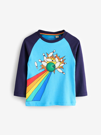 Dsiney Kidz - Little Bird by Jools Oliver Blue/White 100% Cotton Long Sleeve Colourful T-Shirt image 4