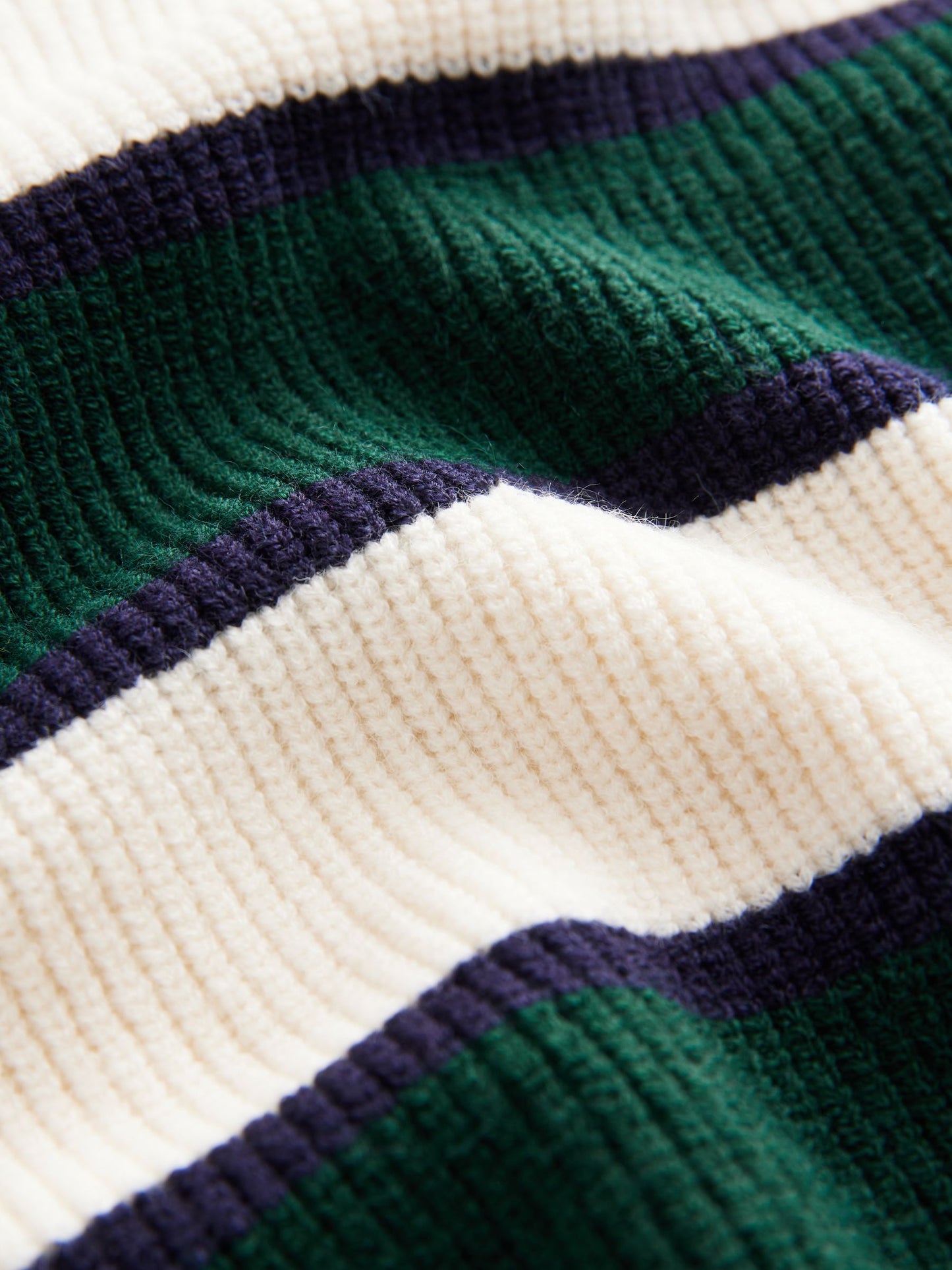 Dsiney Kidz - Green/Ecru Stripe Knitted Rugby Shirt (3-16yrs) image 4