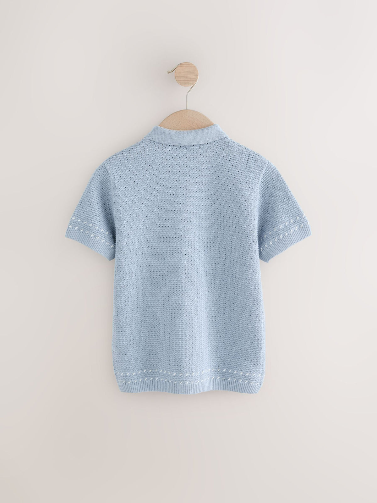 Dsiney Kidz - Light Blue 100% Cotton Short Sleeve Knitted Polo Shirt (3-16yrs) image 2