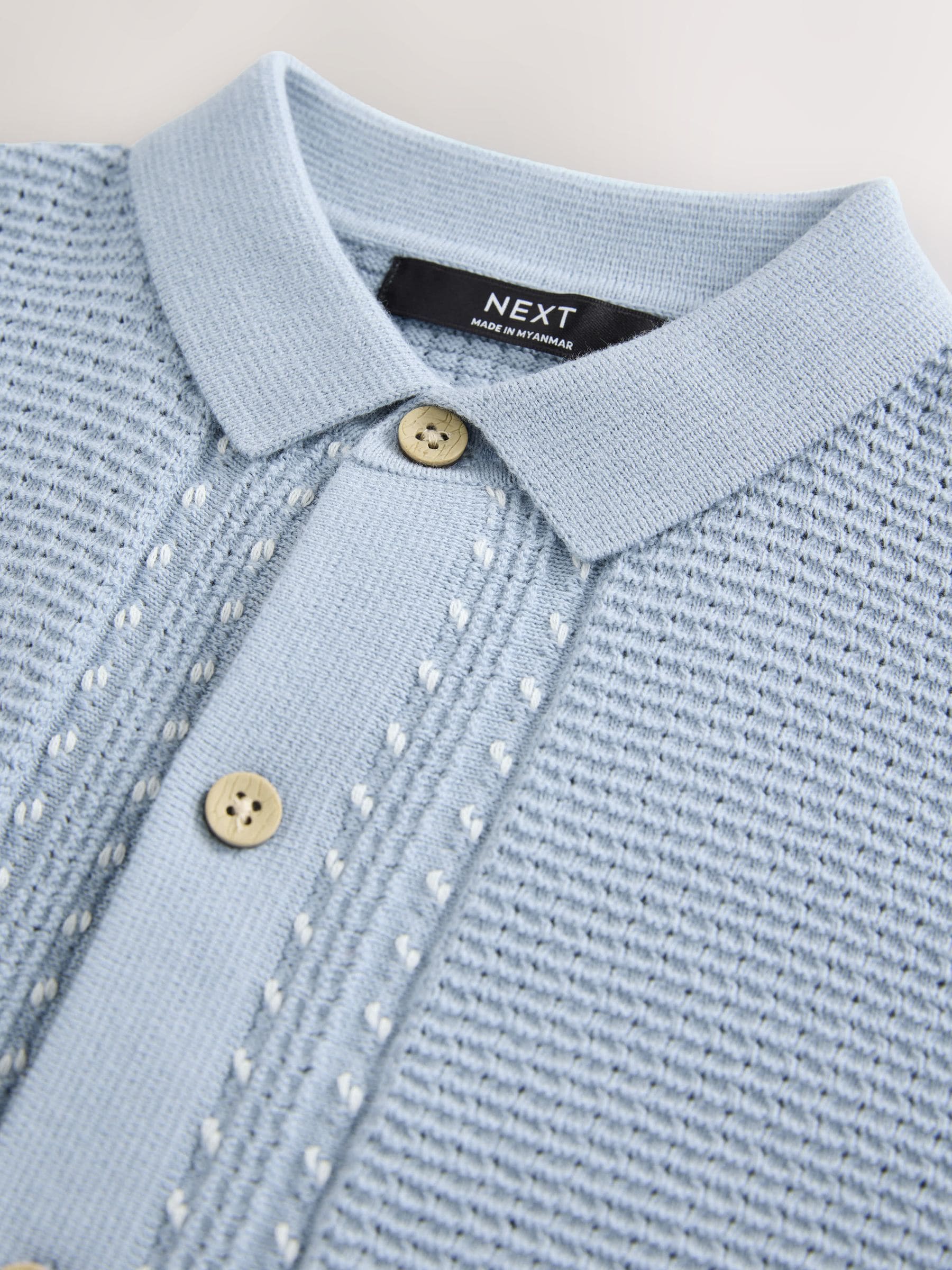 Dsiney Kidz - Light Blue 100% Cotton Short Sleeve Knitted Polo Shirt (3-16yrs) image 3