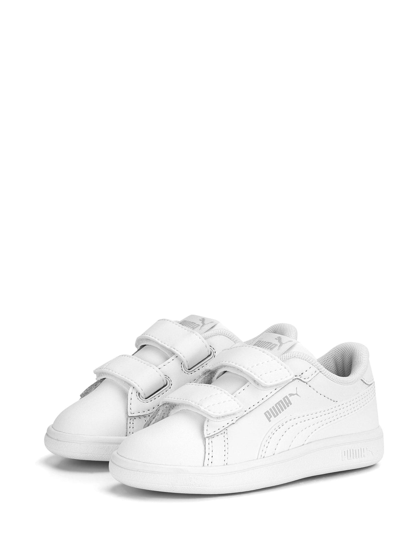 Puma Cotton White Smash 3.0 Leather V Baby Unisex Sneakers image 1