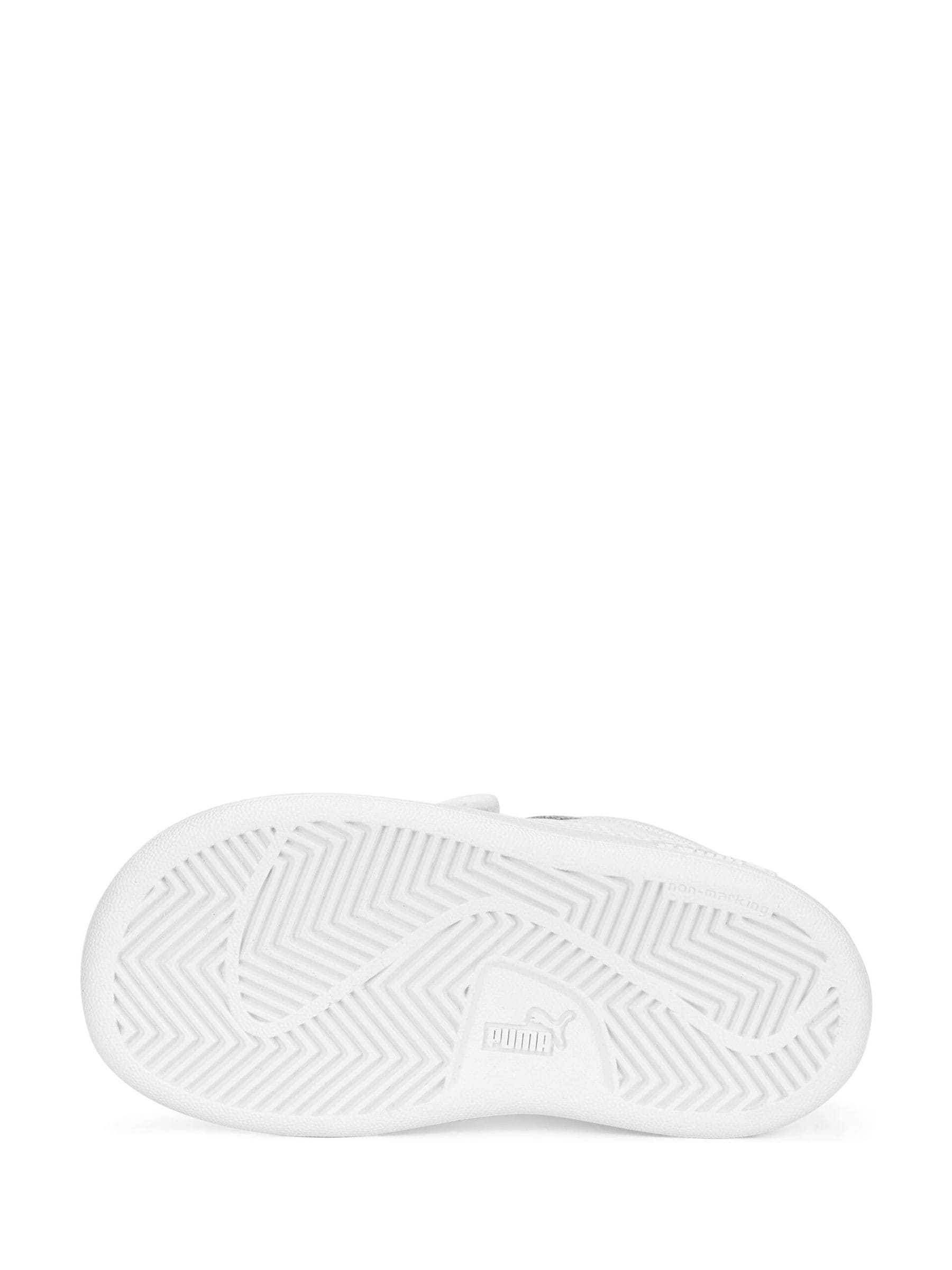 Puma Cotton White Smash 3.0 Leather V Baby Unisex Sneakers image 4