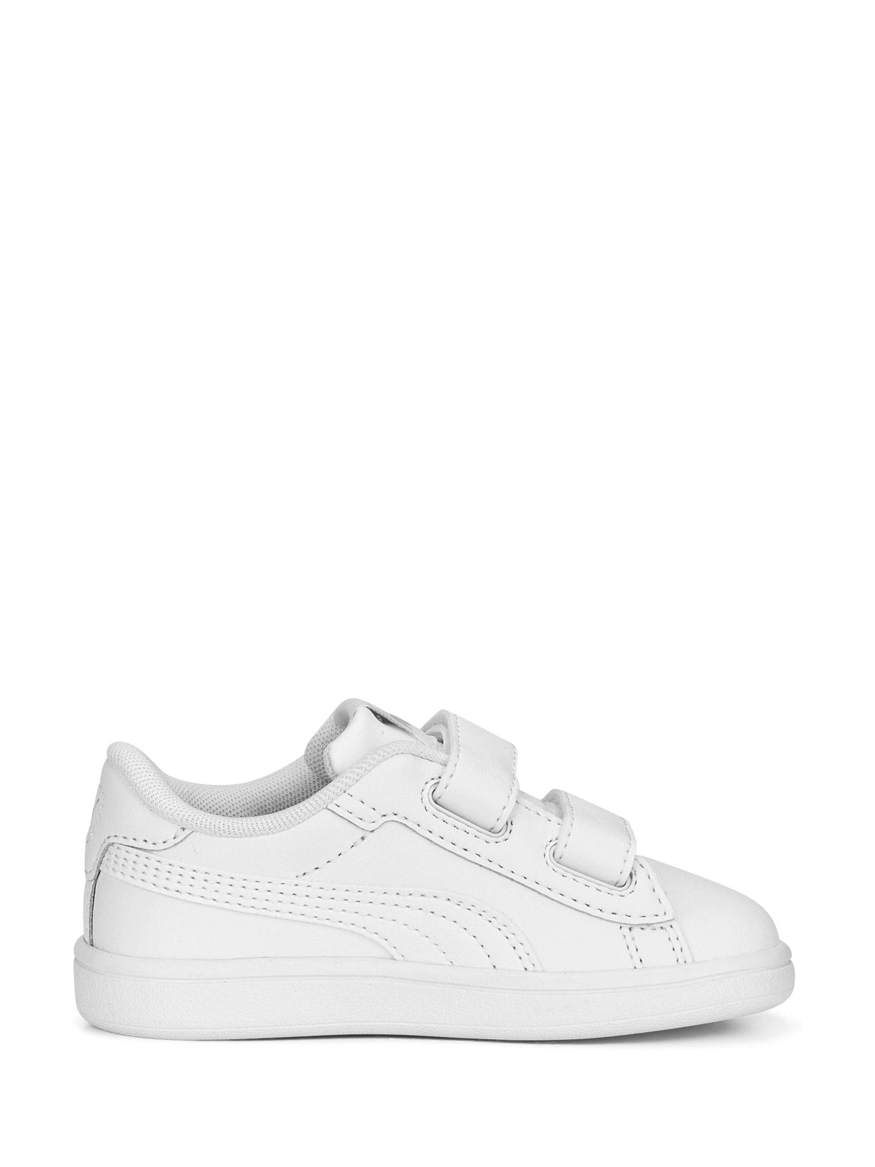 Puma Cotton White Smash 3.0 Leather V Baby Unisex Sneakers image 5
