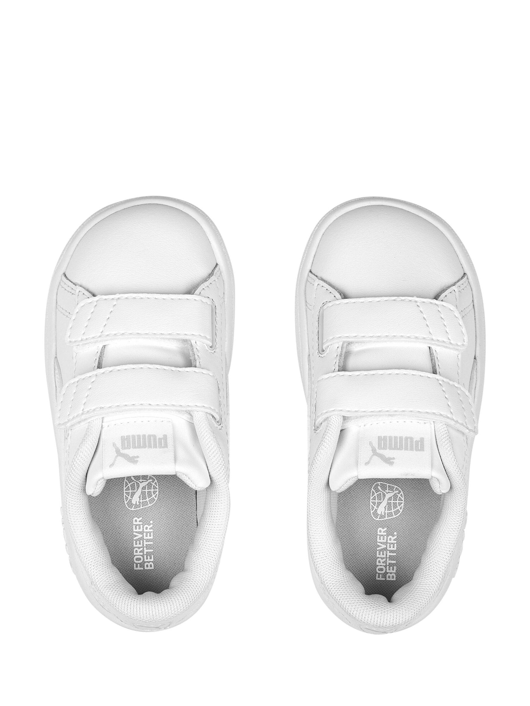 Puma Cotton White Smash 3.0 Leather V Baby Unisex Sneakers image 6