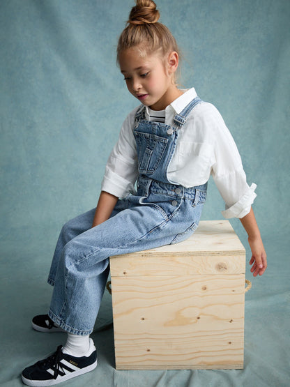 Denim Barrel 100% Cotton Dungarees (3-16yrs)