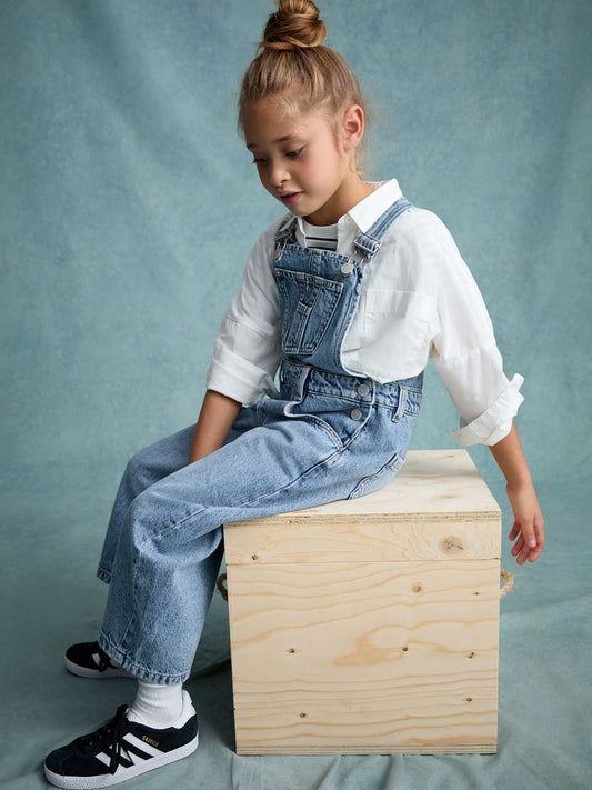 Denim Barrel 100% Cotton Dungarees (3-16yrs)