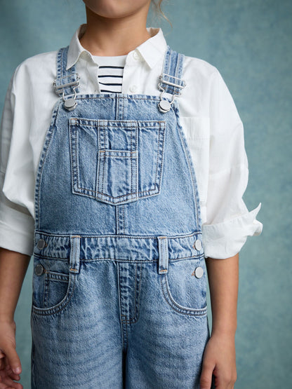 Denim Barrel 100% Cotton Dungarees (3-16yrs)