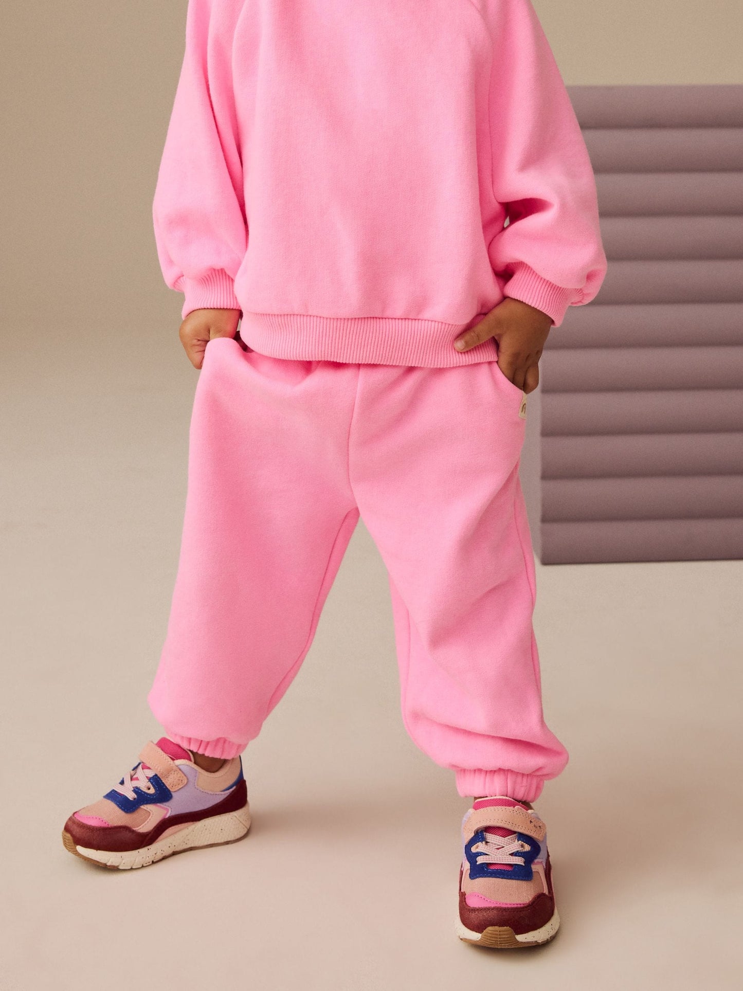 Bright Pink Cuffed Sweat Joggers (3mths-7yrs) image 1