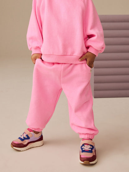 Bright Pink Cuffed Sweat Joggers (3mths-7yrs) image 1
