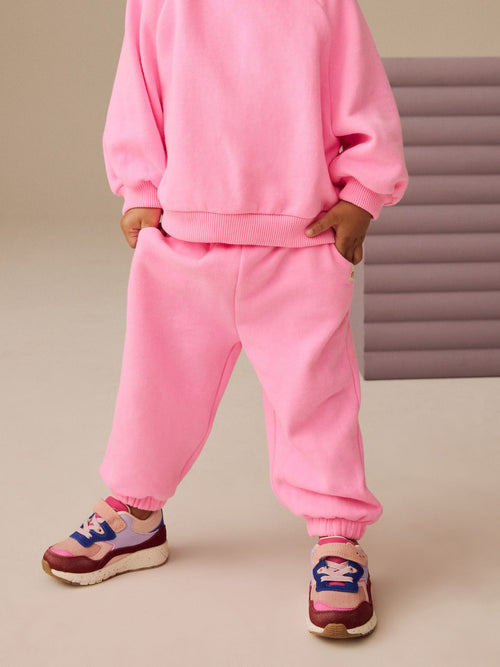 Bright Pink Cuffed Sweat Joggers (3mths-7yrs) image 1