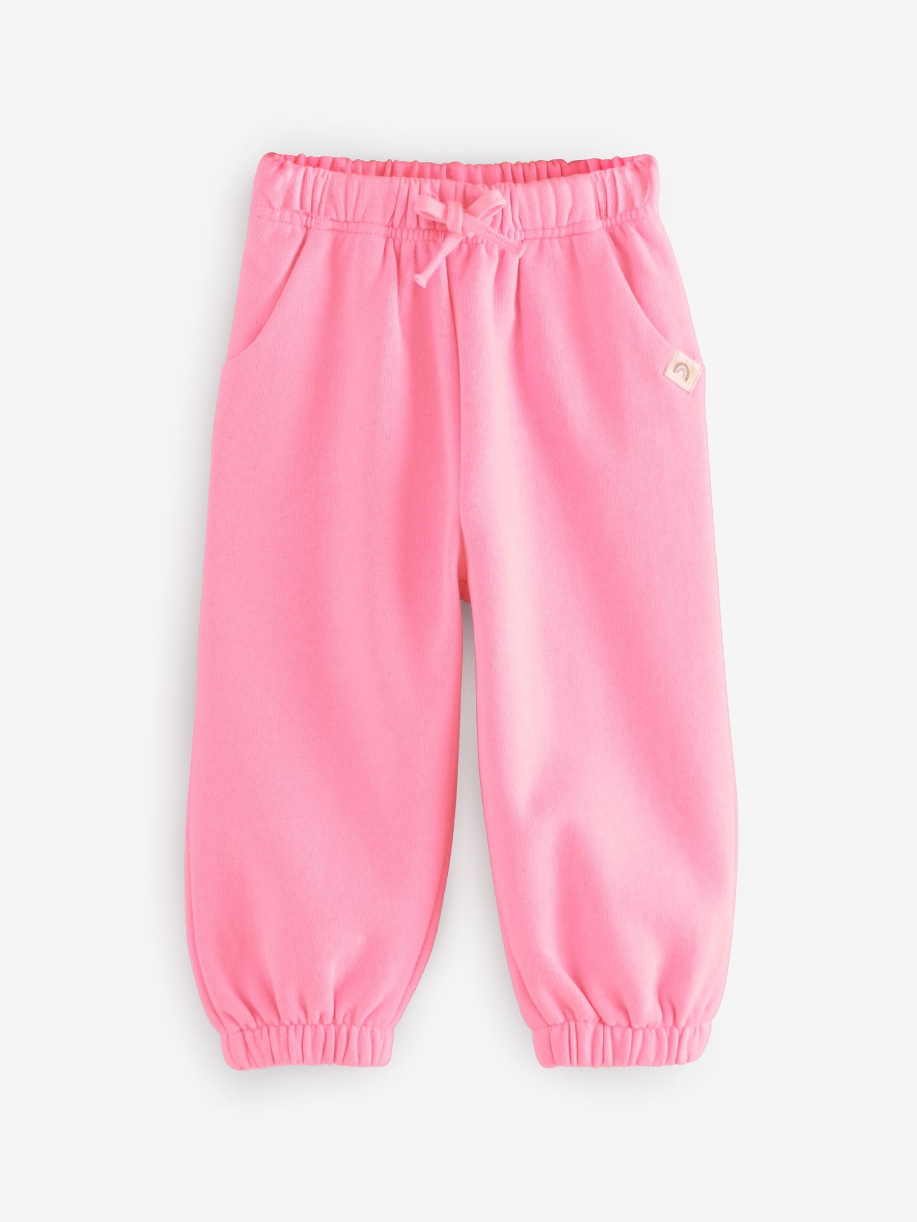 Bright Pink Cuffed Sweat Joggers (3mths-7yrs) image 3