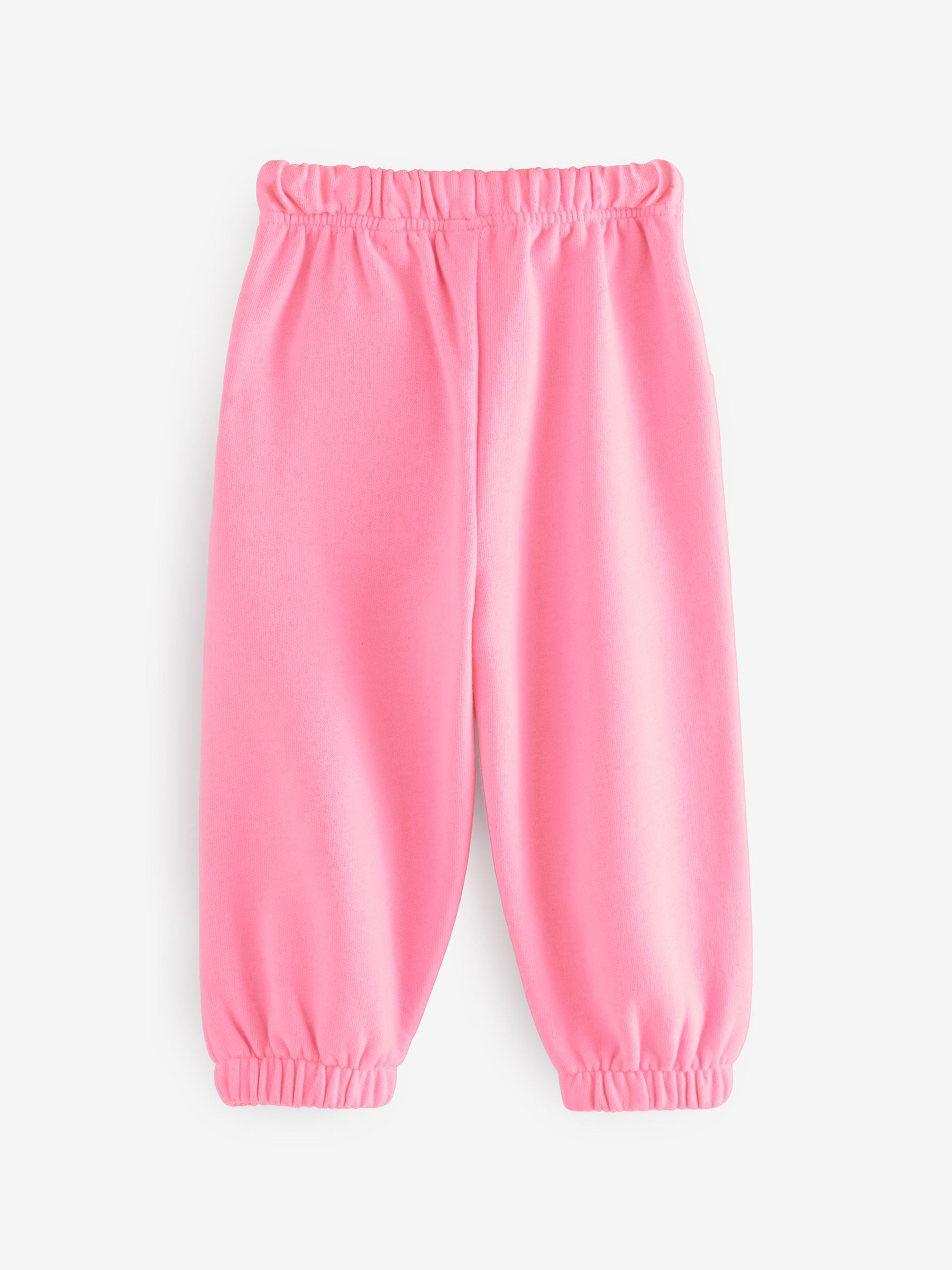 Bright Pink Cuffed Sweat Joggers (3mths-7yrs) image 4